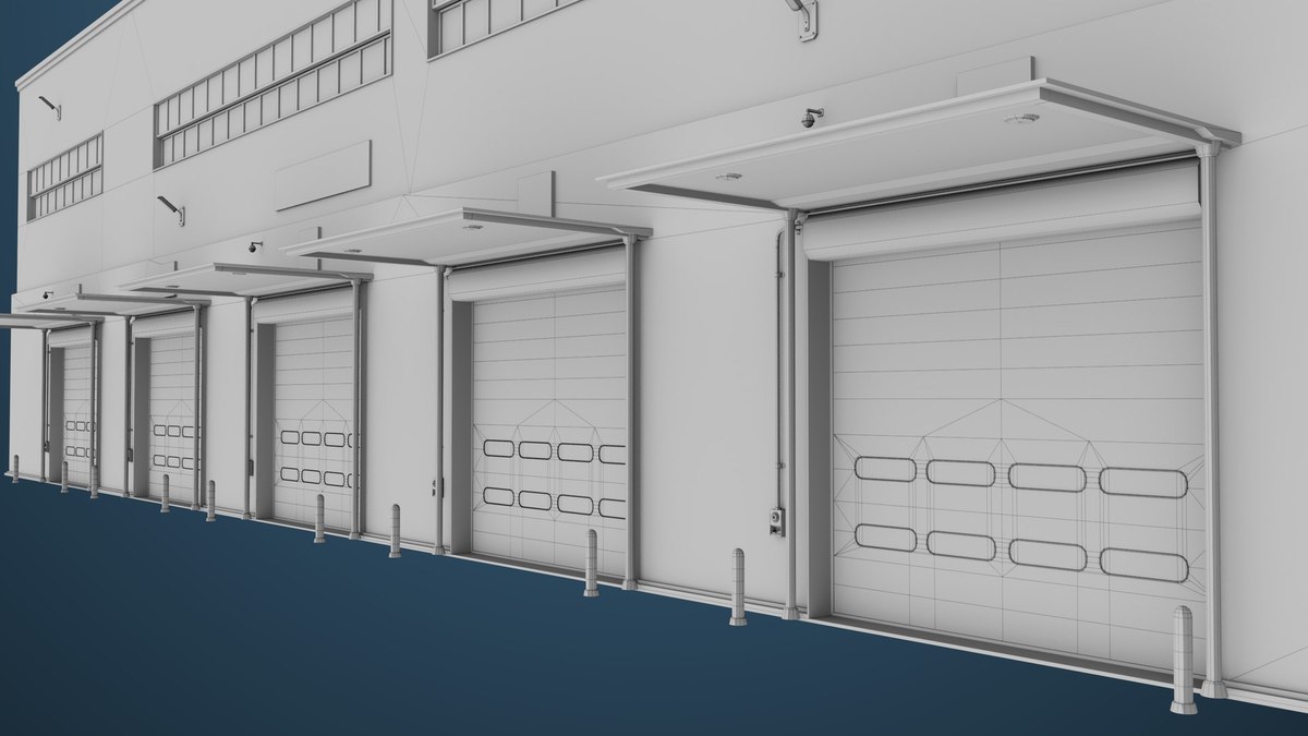 Logistic Cargo Warehouse Interior and Exterior URP HDRP Textures