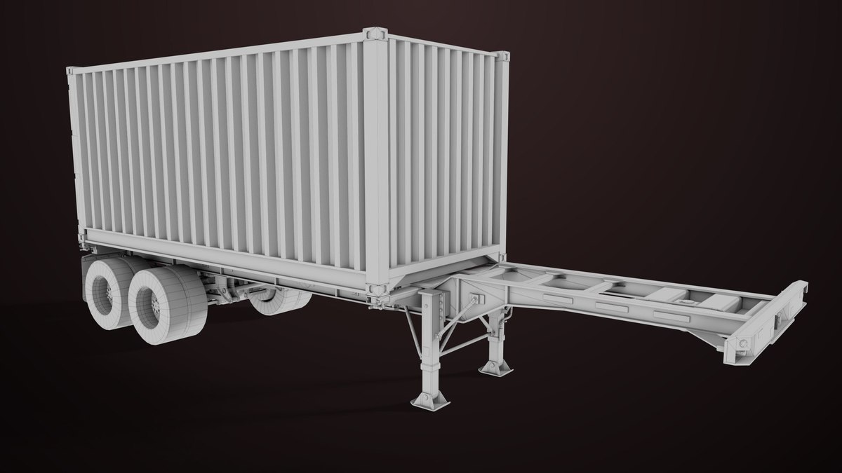 Container Carrier Trailer 03 URP HDRP Textures