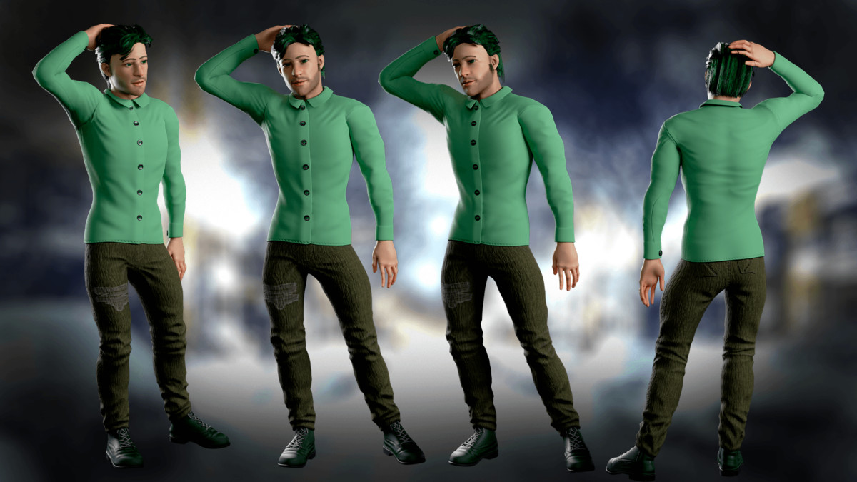 Office Winter Man – Modular Game Character