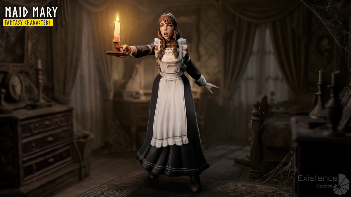 Maid - Housekeeper Mary- Stylized Fantasy Character