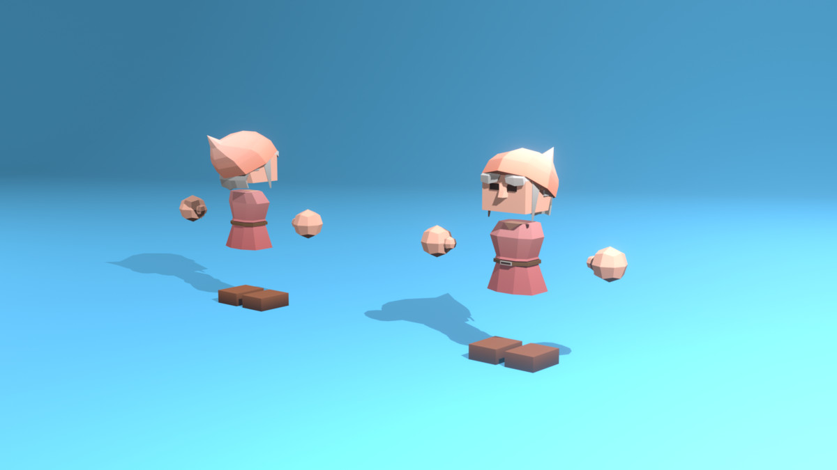 Low Poly Cubic Character - By Shokubutsu