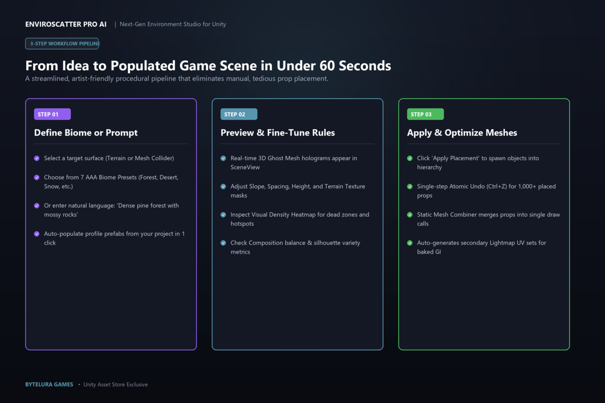 EnviroScatter Pro AI — Next-Gen Environment Generation & Smart Scatter Studio