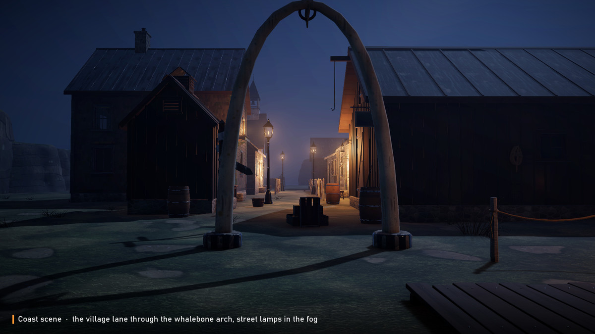 Stylized Haunted Coast - Lighthouse & Fishing Village (URP)