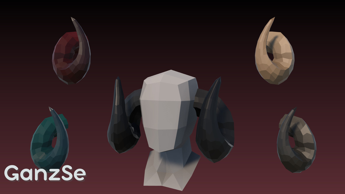 GanzSe Horns - Fantasy Low Poly Pack