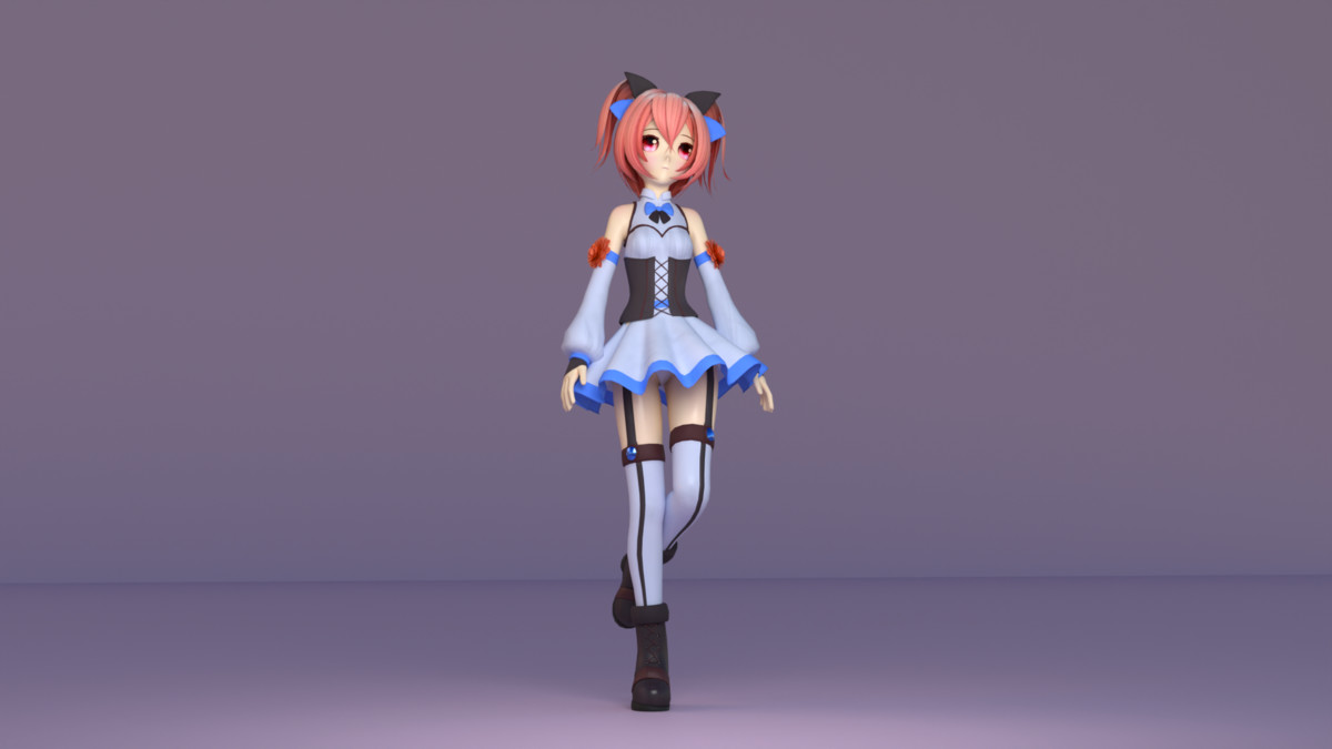3D Cute Anime Girl