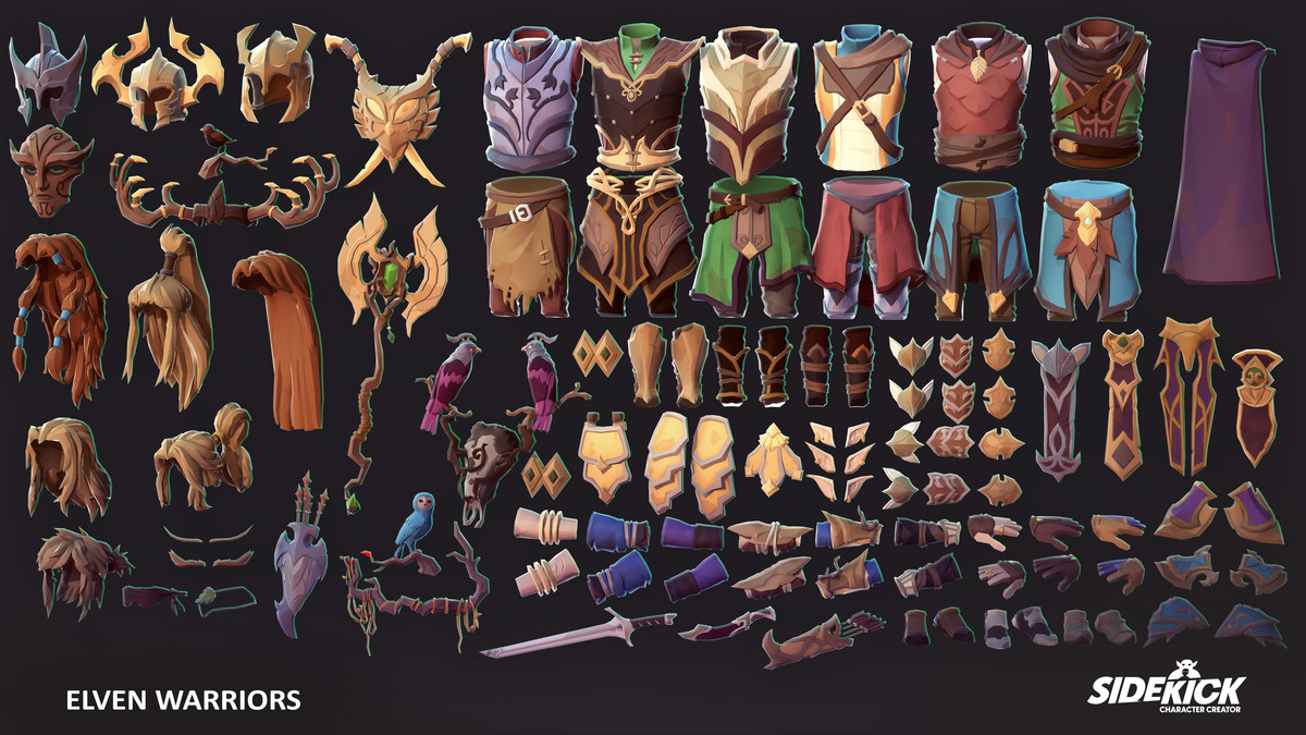 Elven Warriors – Sidekick Modular Characters by Synty