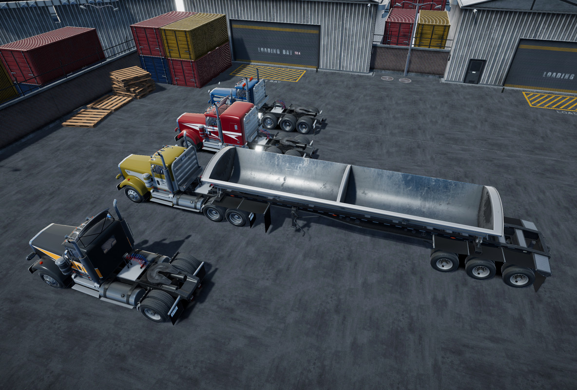 80s Semitruck Side Dump