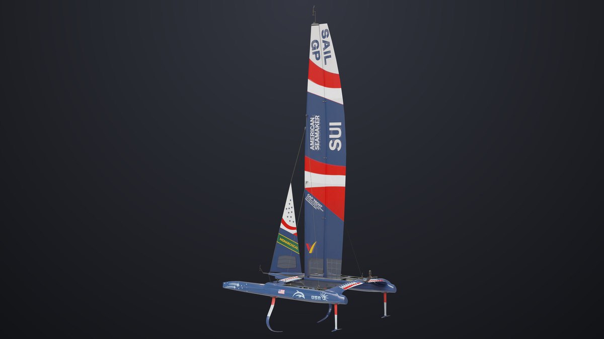 Yacht Hydrofoil Sailing Boats HDRP URP Textures