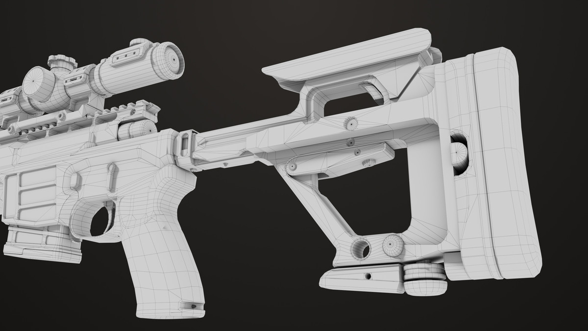 Sniper Rifle 04 Sandal URP HDRP Textures