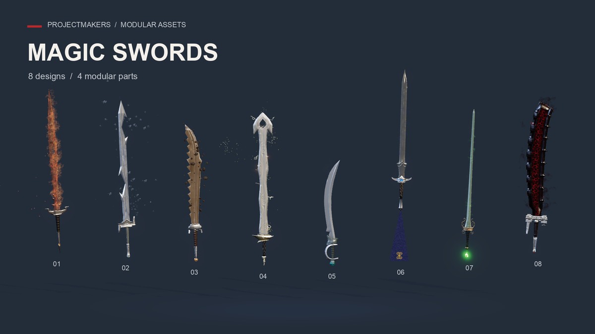 Modular Assets - Magic Swords