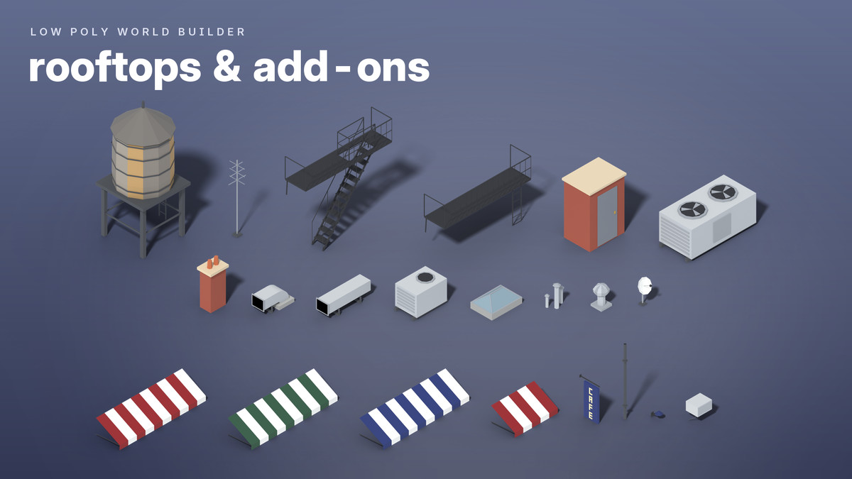 Low Poly World Builder – Cities, Suburbs & Nature