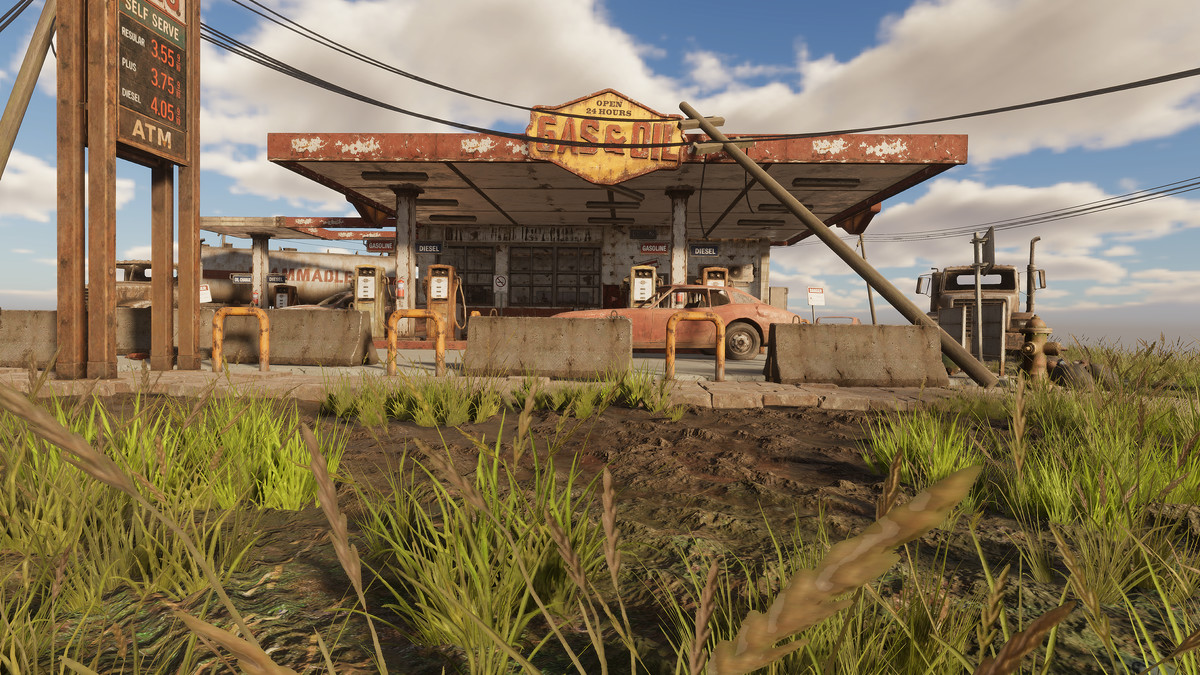 Abandoned Gas Station Environment Pack