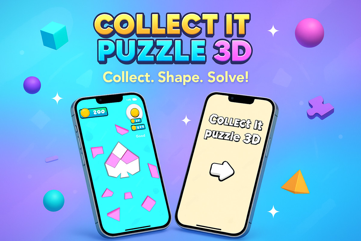 Collect It puzzle 3D - Complete Puzzle Mobile Game Template