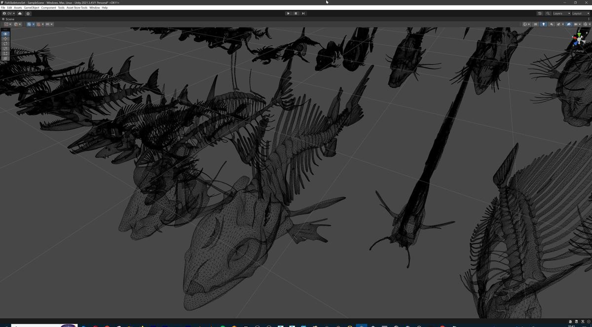 Fish and Underwater Creatures Skeleton Collection – Marine Bone 3D Asset Pack