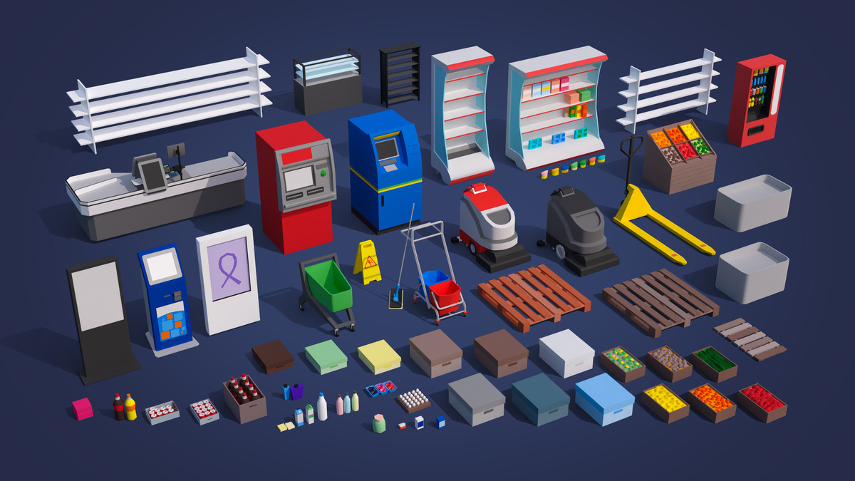 Office 2 - Low Poly 3D Models Pack