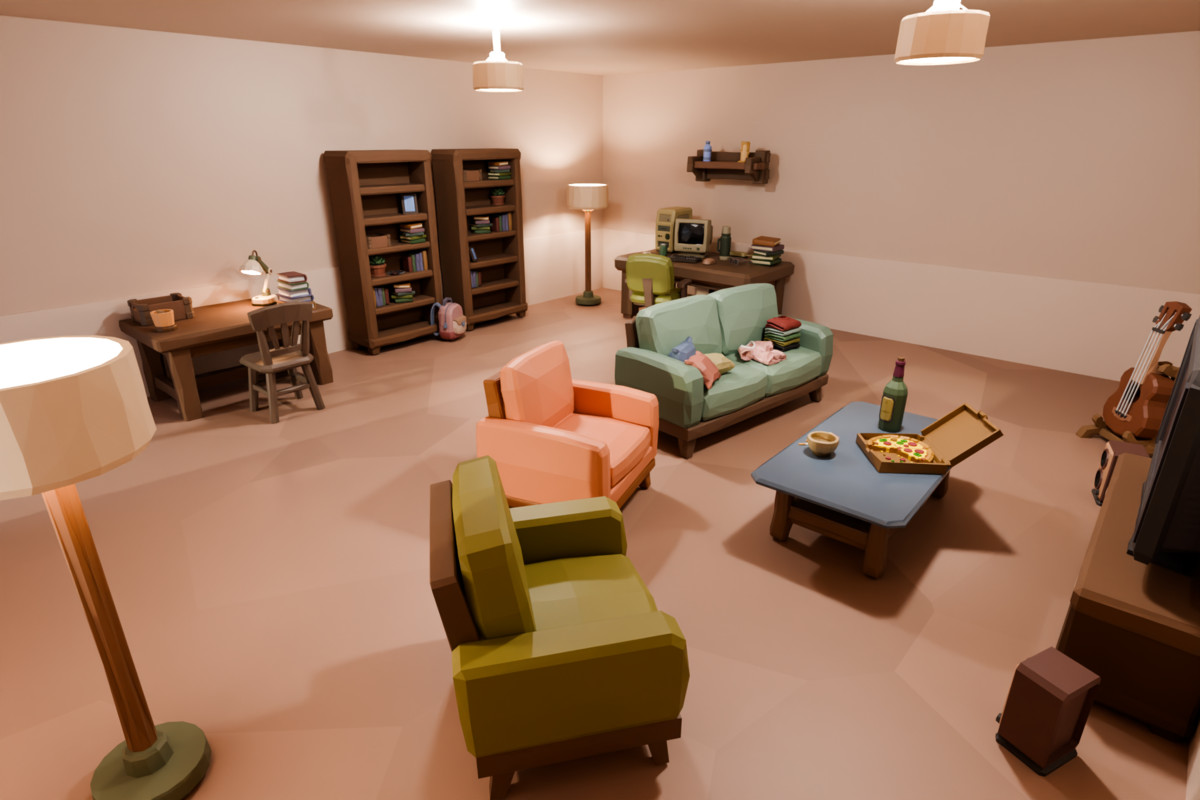 Cute Stylized Living Room Props