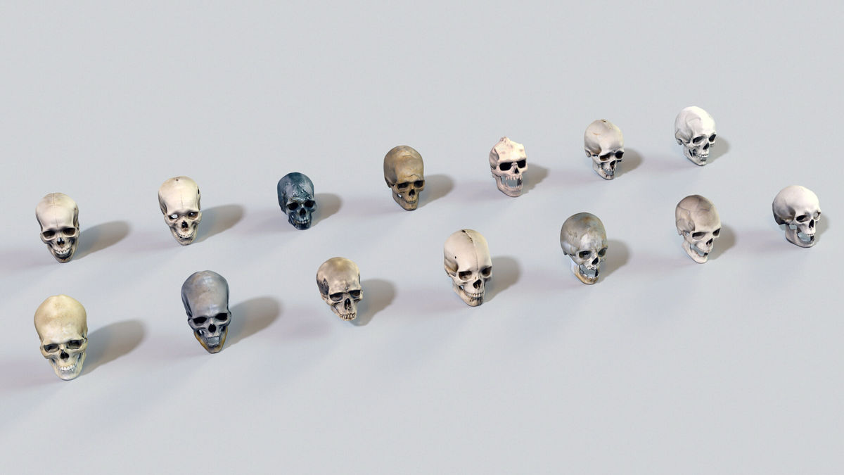 Ultimate Skeleton and Skull Pack. Game-ready low-poly assets