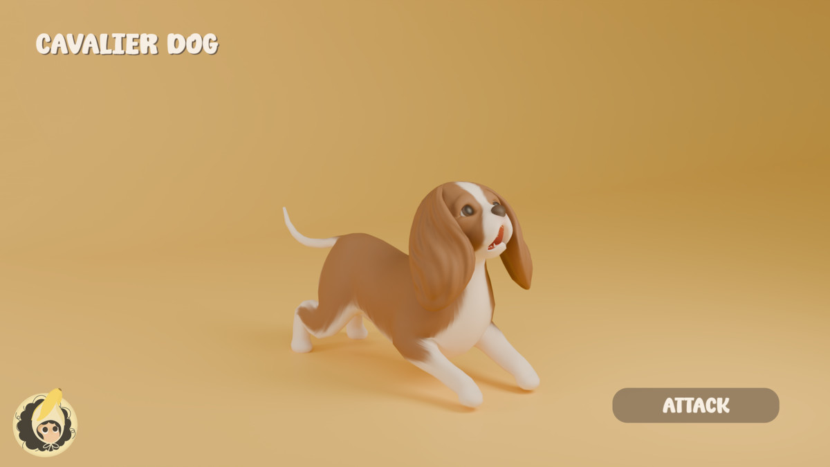 Animated Cavalier Dog