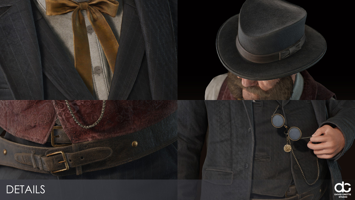 Western Character Joseph - Huckster Gambler Attendant Cowboy Wild West RPG Man