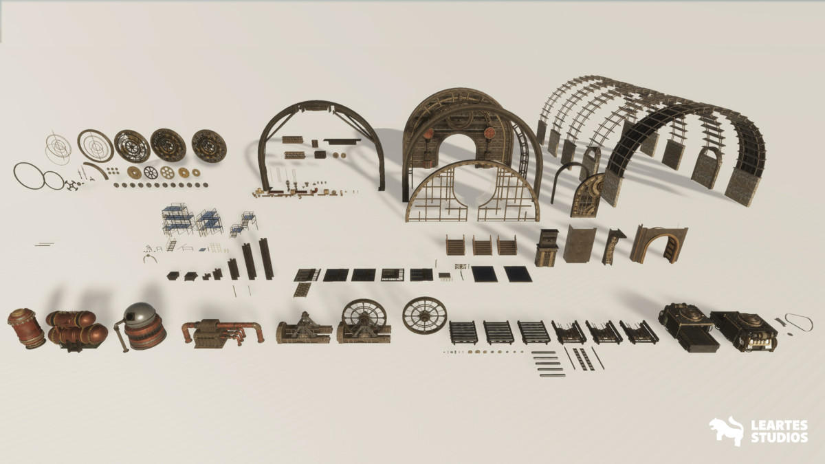 Steampunk Clock Factory Environment