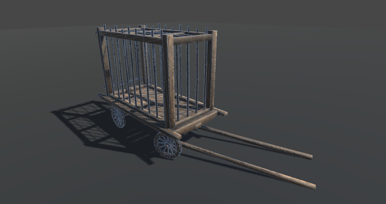 Wooden cart - prison