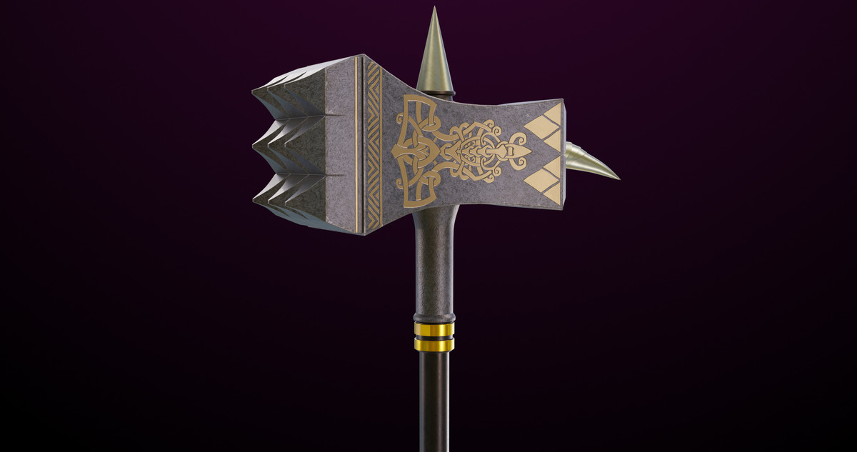 5 Battle Hammers Collection URP HDRP Textures
