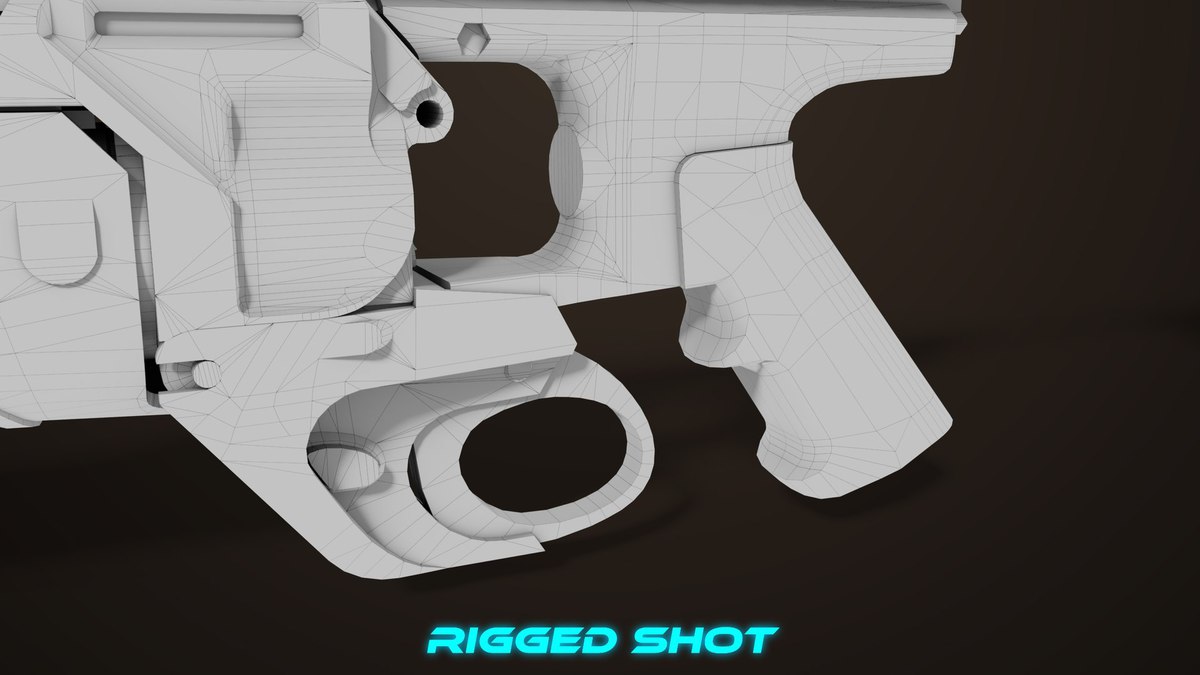 6 Grenade Launcher Black URP HDRP Textures