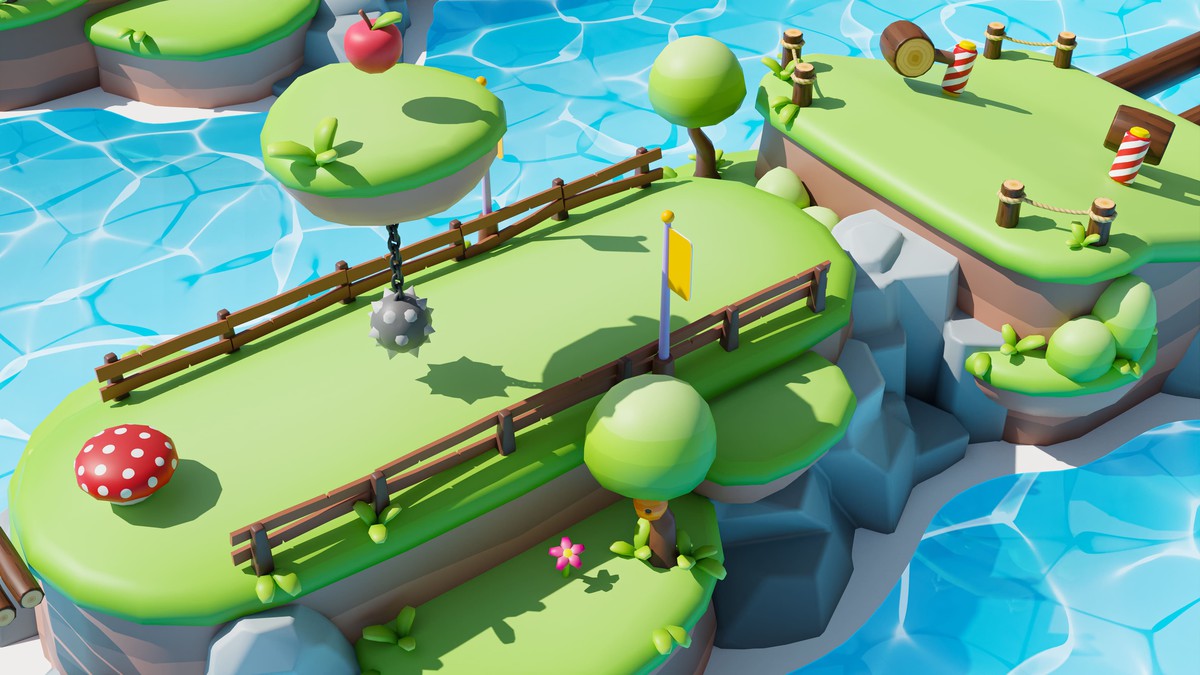 Platformer Deathrun - Low Poly 3D Models Pack