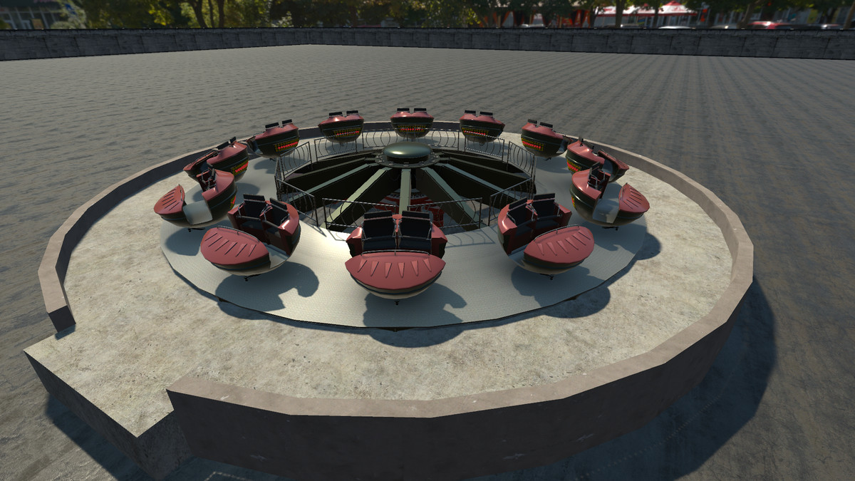 High Detail Fairground Ride 04 - DiscoRound