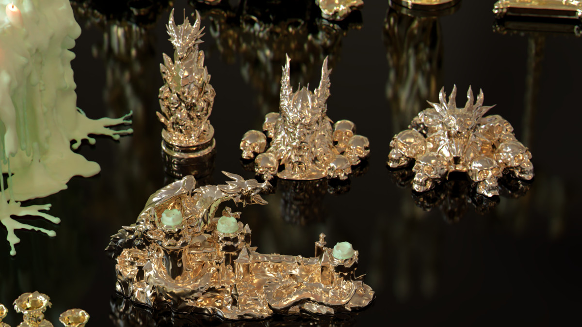 Ornate Candles, CandleHolders, and Wax Sculptures - 133 Models Set