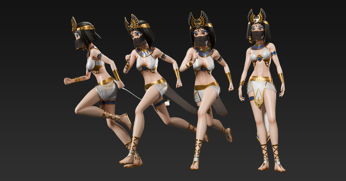 HQ Egyptian Queen(well-proportioned figure)-Animation
