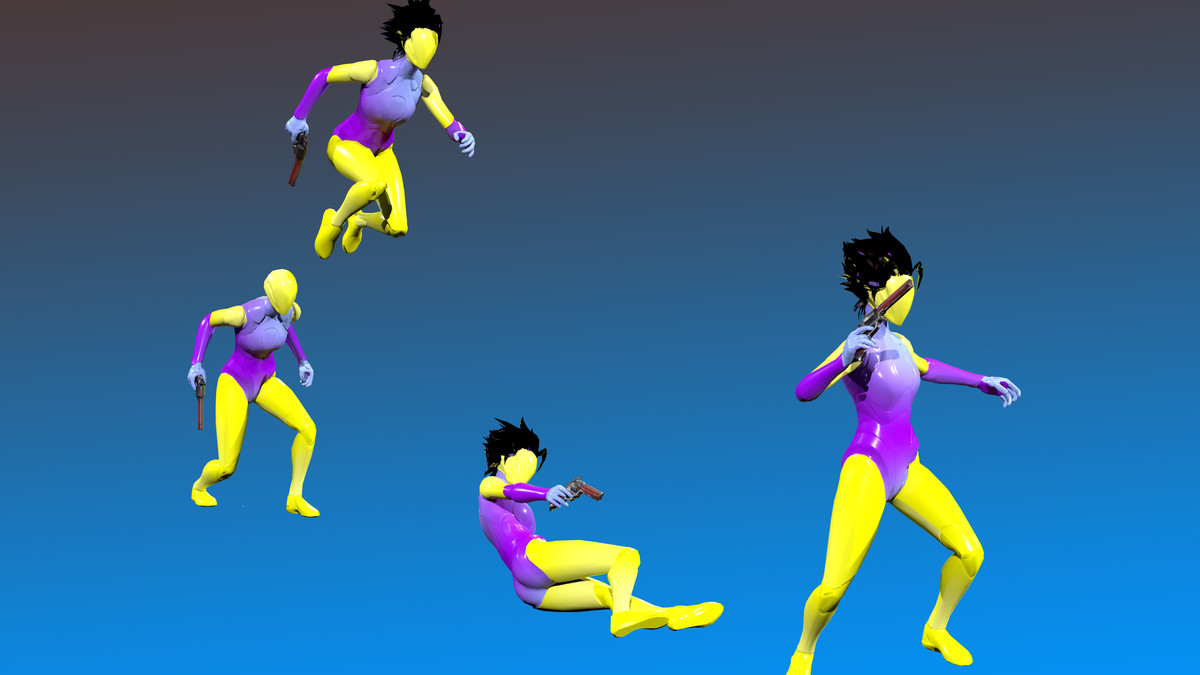 Anime Gun Combat Animation Pack - Dual & Single Handgun