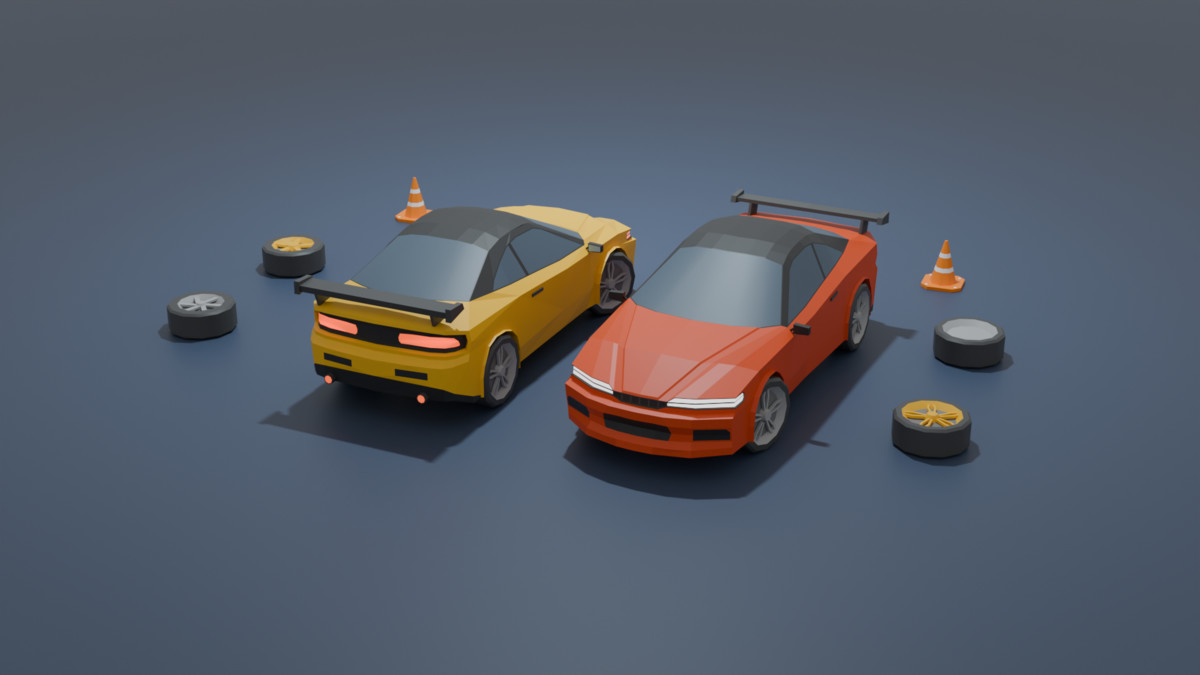 Mobile Optimize-Low Poly Cars