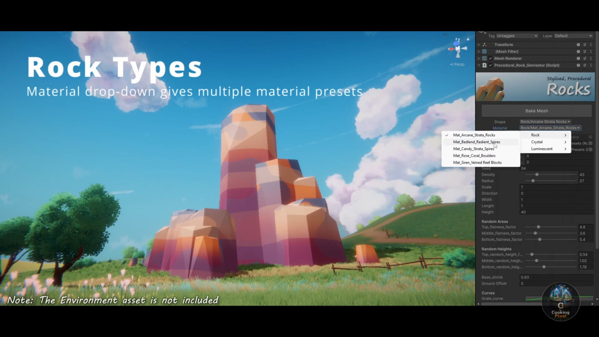 Procedural Stylized Rock Generator
