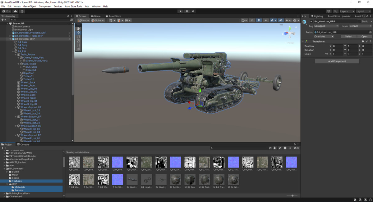 Rigged B-4 Howitzer WW2