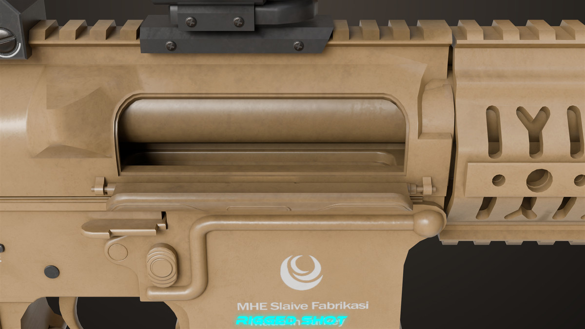 Machine Gun 17 Sandal URP HDRP Textures