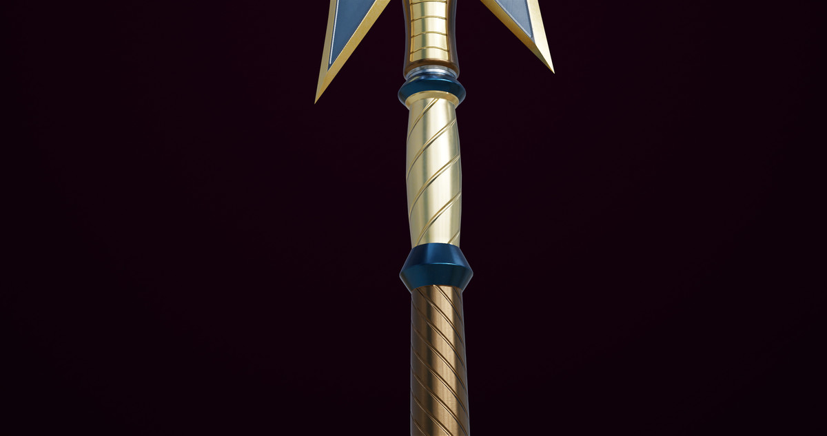 Fantasy Trident 07 URP HDRP Textures