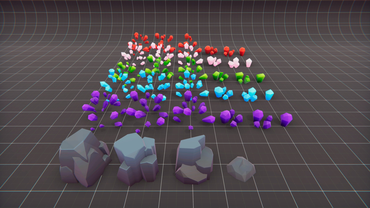 Stylized Mining Nodes - Modular Ores & Crystals Kit