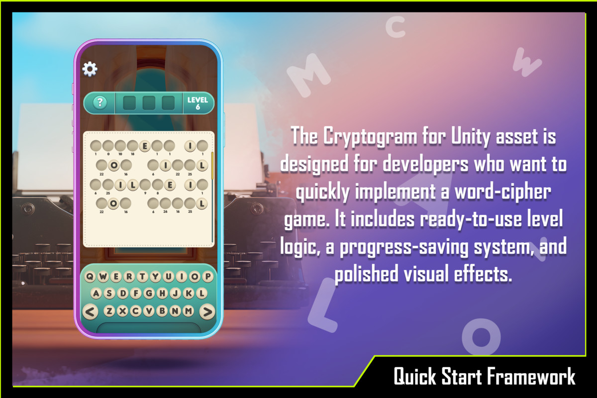 Cryptogram Puzzle – Word & Letter Template