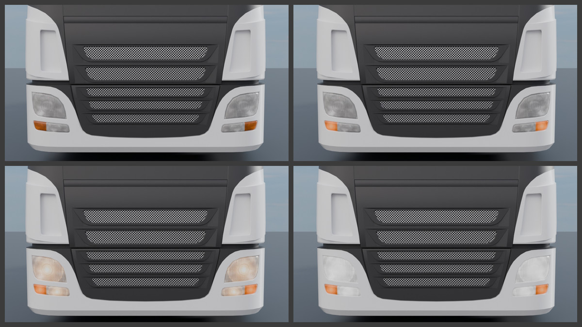 European Semi Truck + Tanker Trailer | Detailed Interior & Functional Lights
