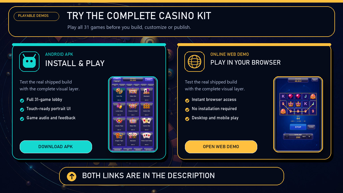 Complete Casino Kit - 31 Games, Meta Systems & Editor Tools
