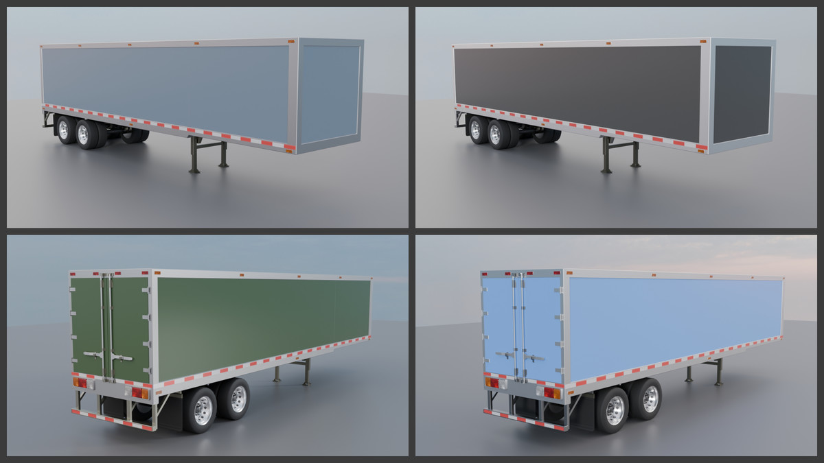 European Semi Truck Pack – Detailed Interior, Modular Trailer & Functional Doors