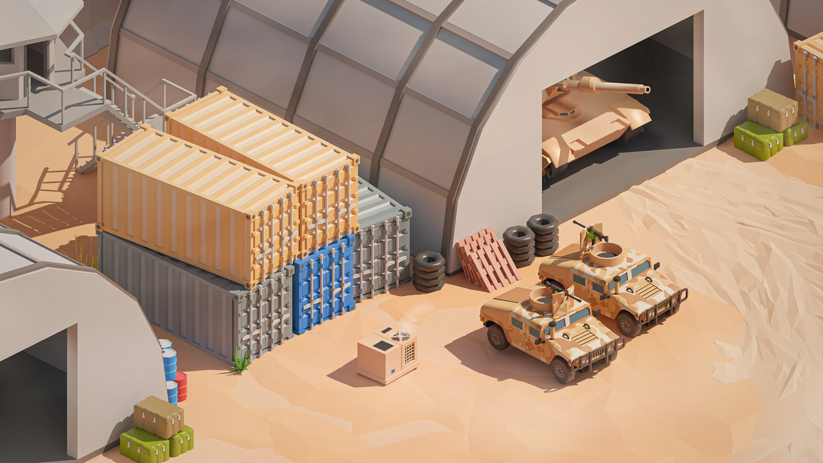 Military Desert - Low Poly 3D Models Pack