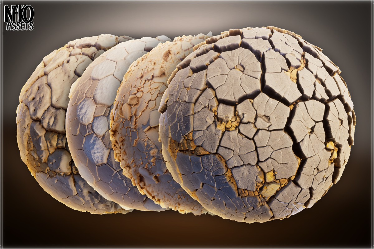 x110 4K Desert Materials PBR Textures for Ground, Sand, Rocks & Terrain