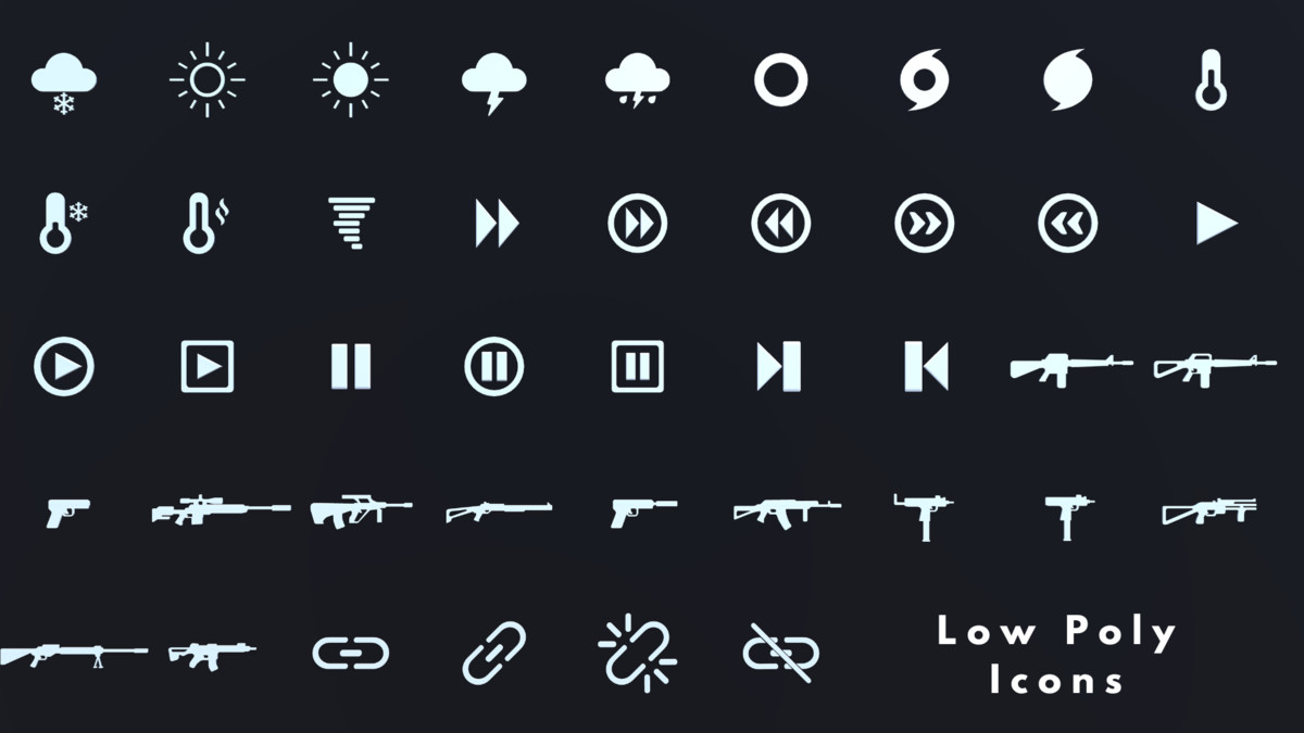 Low Poly 3D Icons - Pack