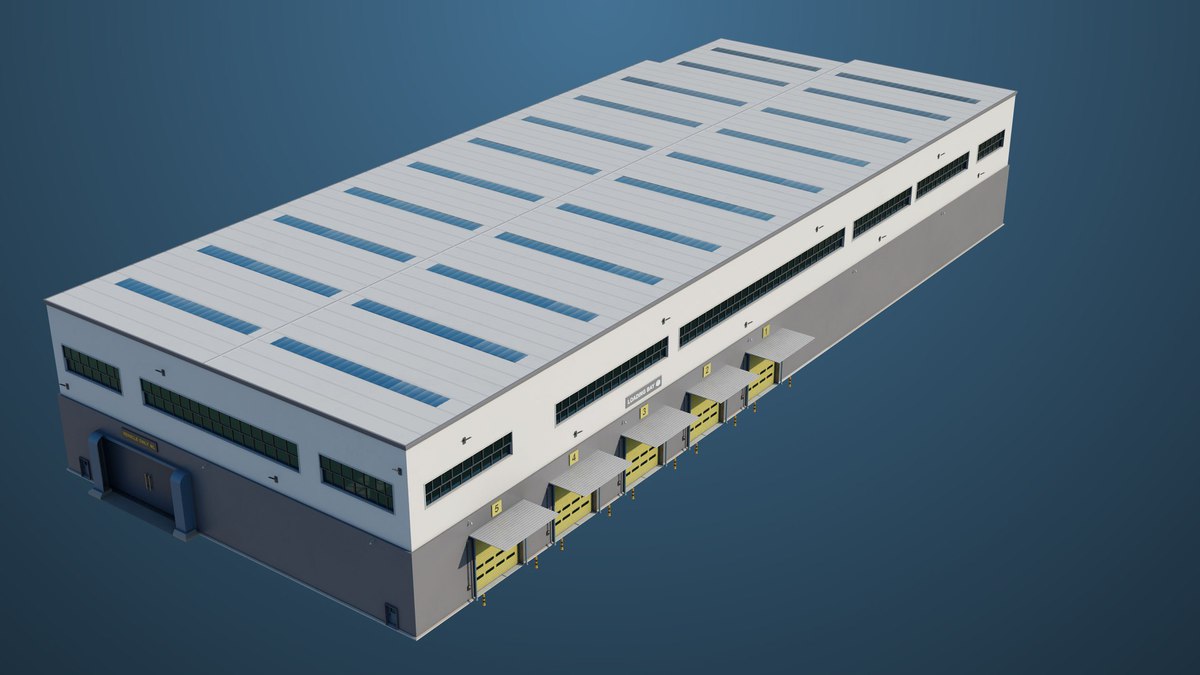 Logistic Cargo Warehouse Interior and Exterior URP HDRP Textures