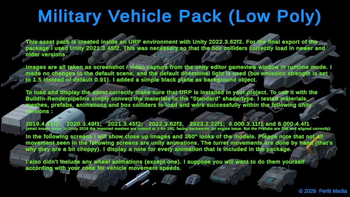 3D Military Vehicle Pack (LowPoly)