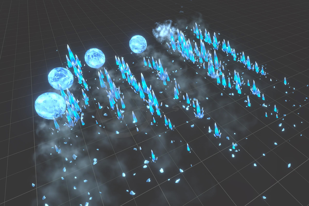 Realistic RPG ice and snow effects set