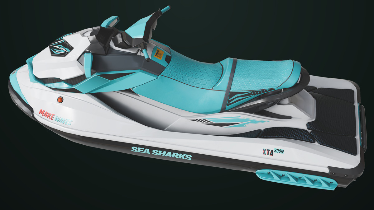 Jet Ski 02 White HDRP URP Textures