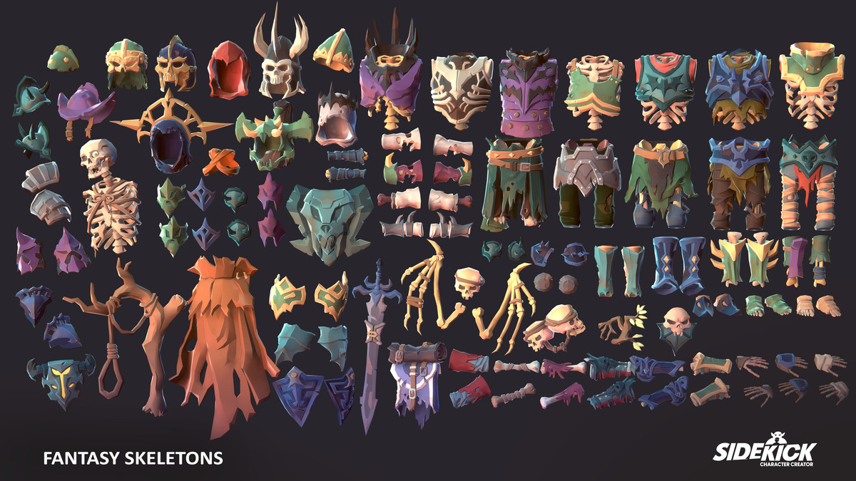 Fantasy Skeletons – Sidekick Modular Characters by Synty
